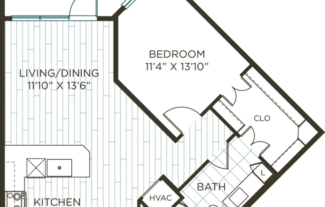 1 bed, 1 bath, 764 sqft, $1,565, Unit 4008