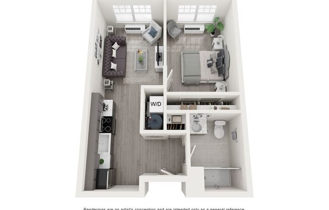 1 bed, 1 bath, 557 sqft, $2,020, Unit 108