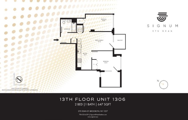 2 beds, 1 bath, $5,995, Unit 1306