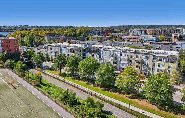 Aerial view at Park77 Apartments, Cambridge, MA, 02138