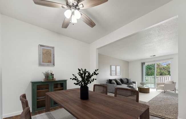 Dining Area with Ceiling Fan