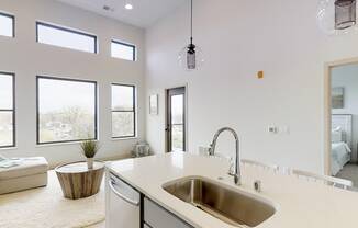 Amenity, Luxury, Resident, Apartment, High End, Modern Finishes, LVP Flooring, Quartz Countertops, Stainless Steel Appliances, High Ceilings, In Unit Washer and Dryer