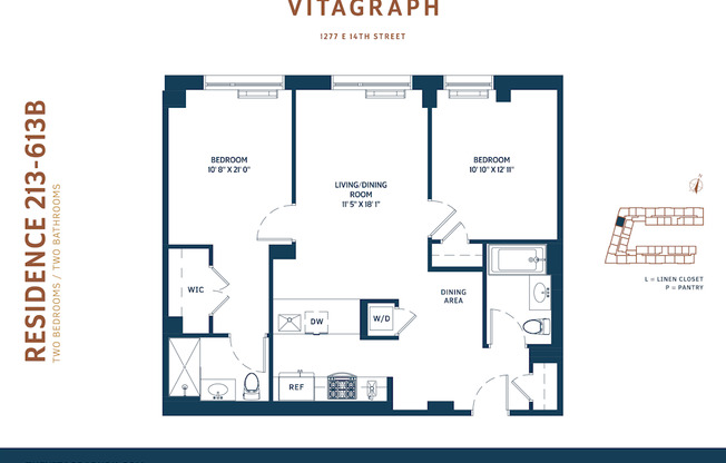 2 beds, 2 baths, 989 sqft, $3,850, Unit 313B