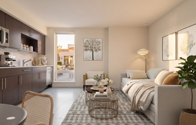 Studio, 1 bath, 384 sqft, $1,408, Unit 201