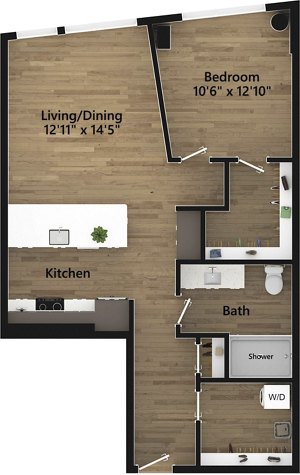 1 bed, 1 bath, 794 sqft, $2,908