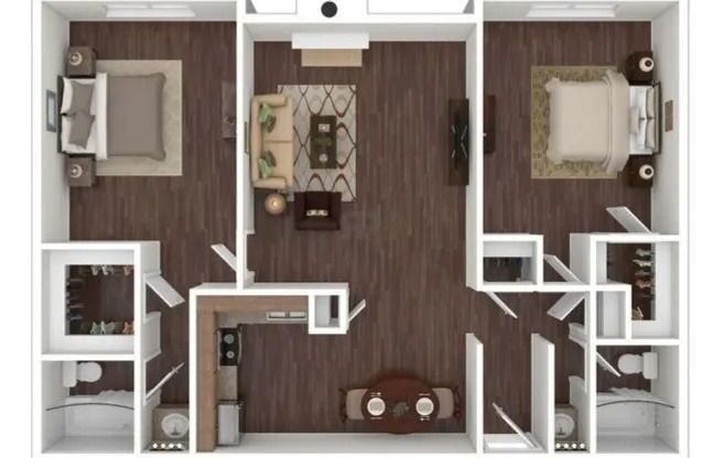 2 beds, 2 baths, 1,000 sqft, $977