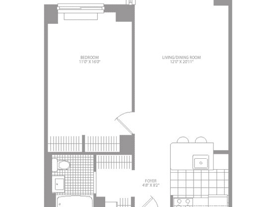 1 bed, 1 bath, 683 sqft, $5,377, Unit 8D