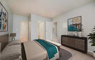 our apartments offer a bedroom with a king sized bed