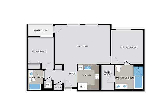 2 beds, 2 baths, 1,192 sqft, $3,414, Unit 203