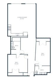 2 beds, 1.5 baths, 1,548 sqft, $2,710