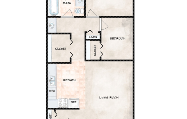 2 beds, 1 bath, 750 sqft, $1,150