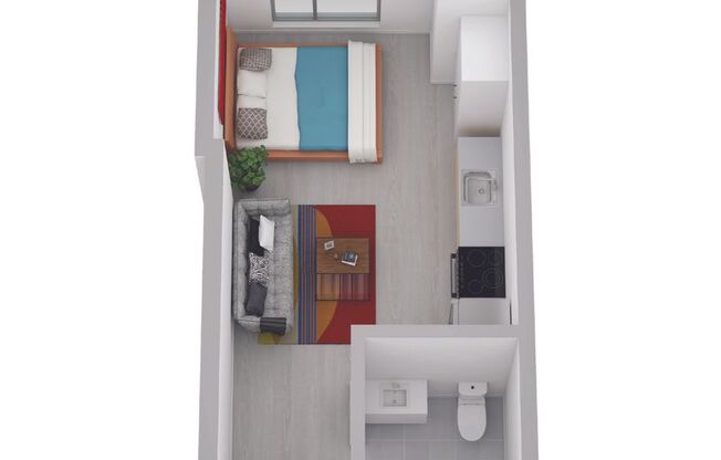 Studio, 1 bath, 330 sqft, $890, Unit 2530-430