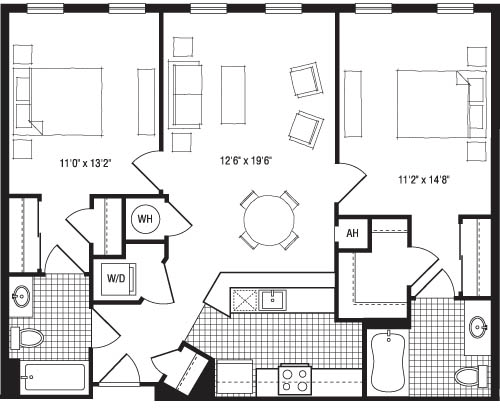 2 beds, 2 baths, 1,020 sqft, $3,776, Unit 126
