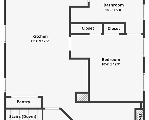 1 bed, 1 bath, 900 sqft, $3,000, Unit 1