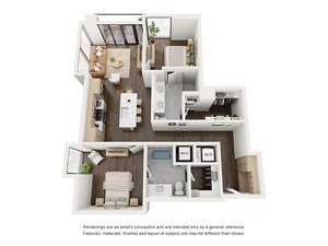 2 beds, 2 baths, 1,169 sqft, $5,885
