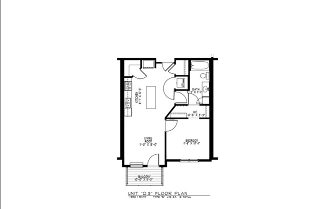1 bed, 1 bath, 673 sqft, $1,950, Unit 309
