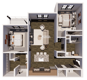 2 beds, 2 baths, 1,006 sqft, $2,115