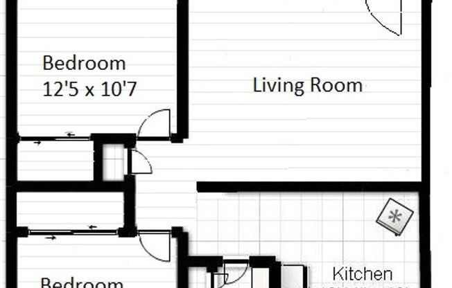 2 beds, 1 bath, 903 sqft, $1,140, Unit M-9