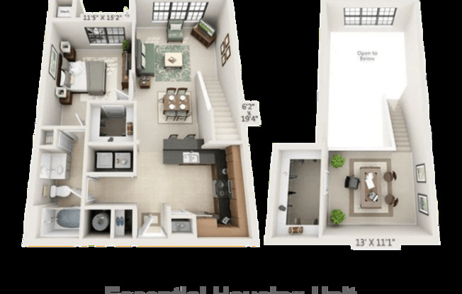 1 bed, 1 bath, 1,015 sqft, $1,399
