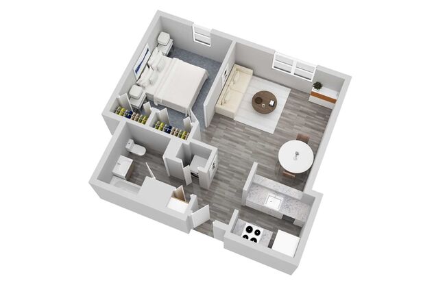 1 bed, 1 bath, 673 sqft, $2,625, Unit 116