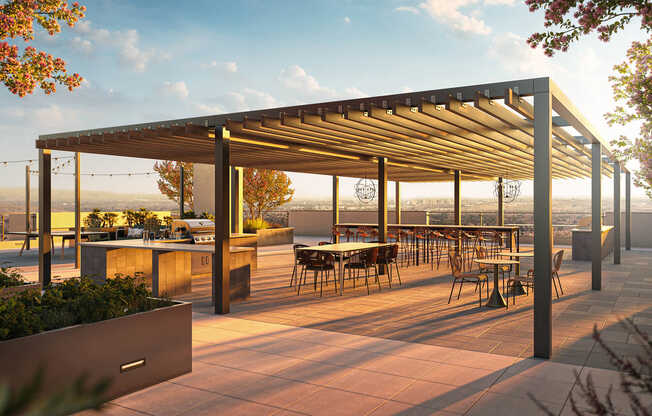 Rooftop Lounge and Grilling Area