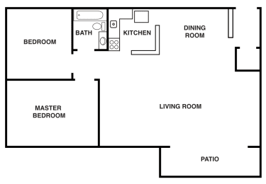 2 beds, 1 bath, 910 sqft, $1,060