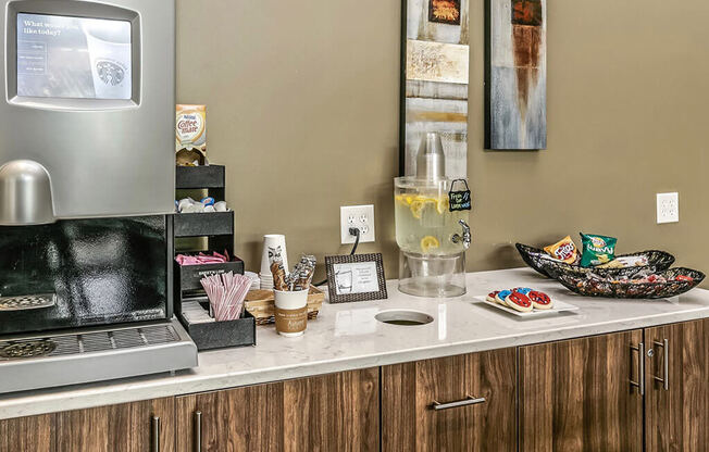 Coffee Bar and Hospitality Station at Autumn Grove Apartments, Omaha