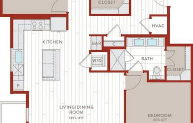 2 beds, 2 baths, 1,153 sqft, $1,863