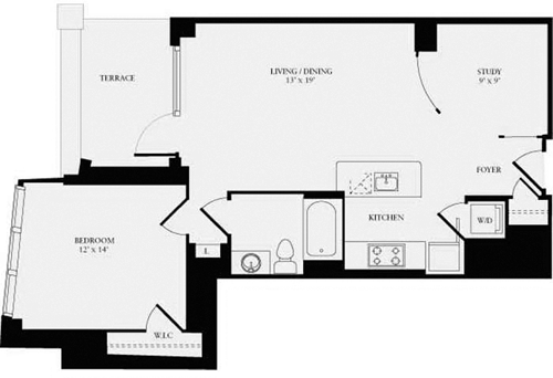 1 bed, 1 bath, 825 sqft, $2,371, Unit 0220