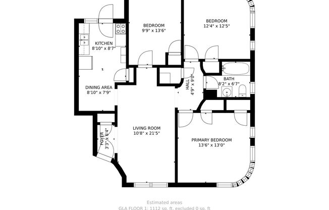 3 beds, 1 bath, 1,200 sqft, $1,195, Unit 6020-G3