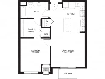 1 bed, 1 bath, 805 sqft, $1,790