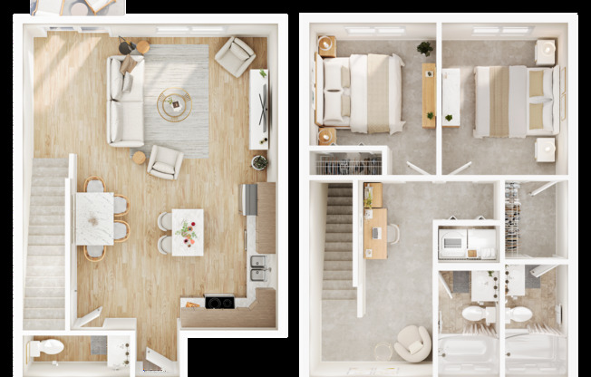 2 beds, 2.5 baths, 1,157 sqft, $1,425, Unit 4507-12