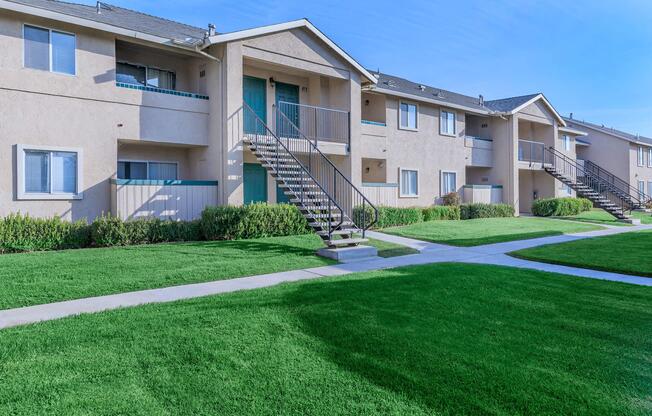 a large lawn in front of a house