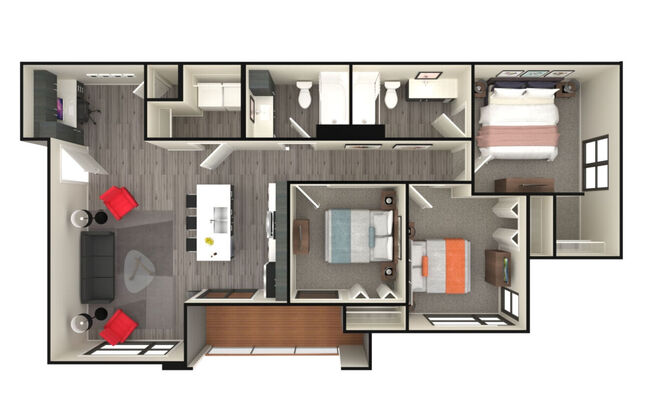 3 beds, 2 baths, 1,117 sqft, $1,597