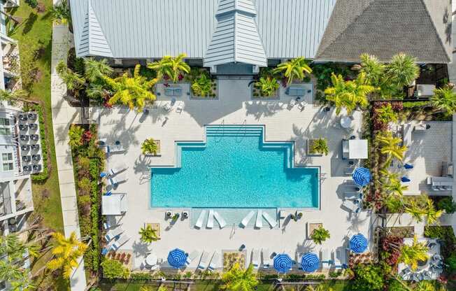 Drone Pool View at Mason Stuart, Florida