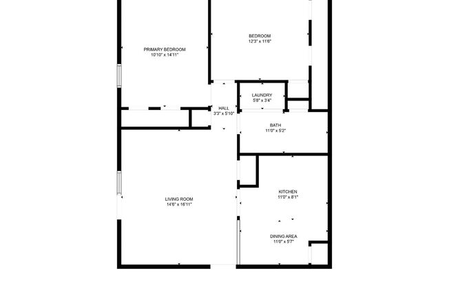 2 beds, 1 bath, 972 sqft, $1,050, Unit B