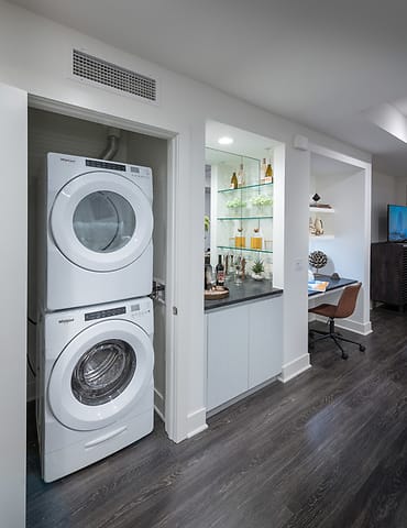 Laundry room at Stanza Little Italy, California