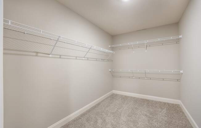 Model 2 Closet at Capital Grand Apartments in Tallahassee, FL