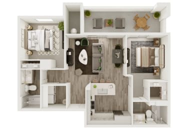 2 beds, 2 baths, 1,212 sqft, $1,700