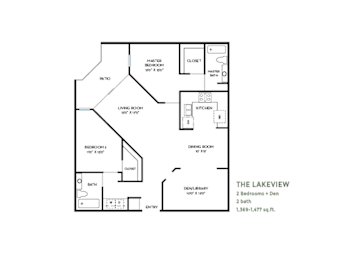 2 beds, 2 baths, 1,377 sqft, $3,960