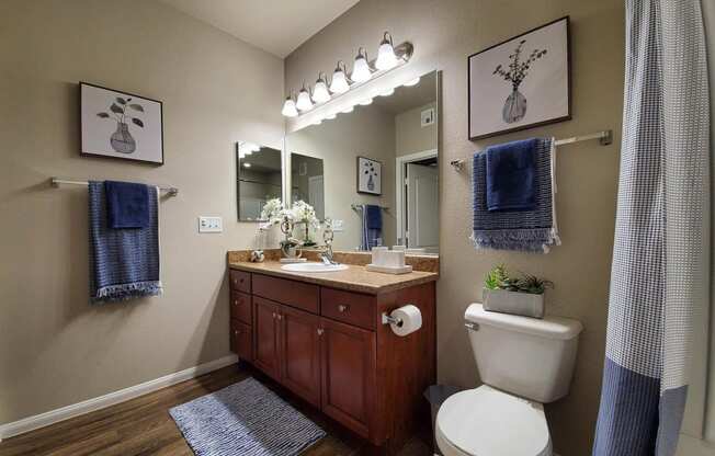 Bathroom With Vanity Lights at The Paramount by Picerne, Las Vegas, NV, 89123