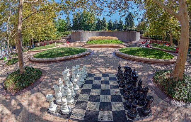Outdoor Chess Board at The Paramount, Arlington