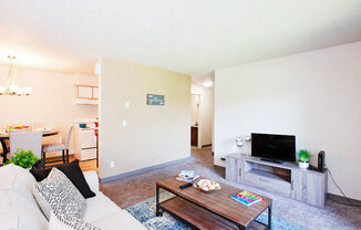 Living room at Eden Park Apartments