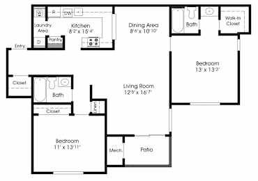 2 beds, 2 baths, 1,045 sqft, $1,985