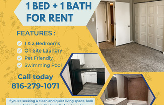 1 bed, 1 bath, 645 sqft, $770, Unit 1409C