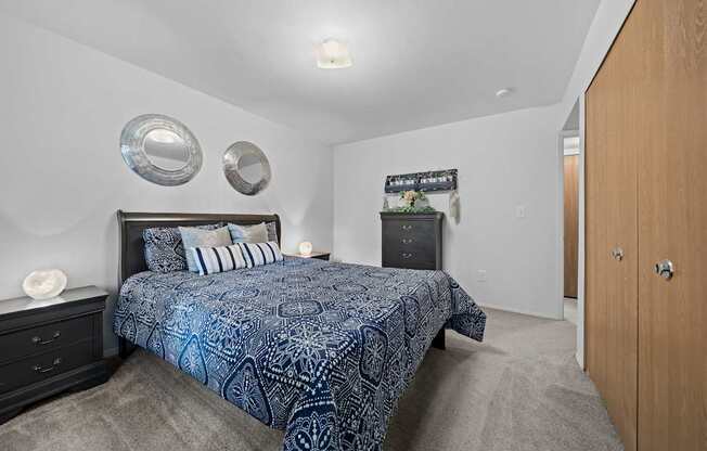 Spacious bedroom at Westwood Village Apartments in Westland, MI