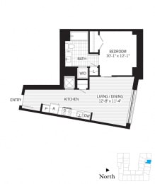 1 bed, 1 bath, 611 sqft, $2,331
