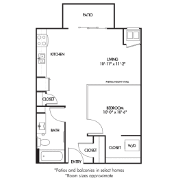 1 bed, 1 bath, 566 sqft, $1,460