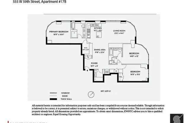 3 beds, 3 baths, 1,689 sqft, $11,300, Unit 17B