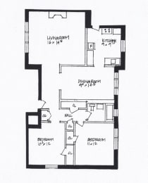 2 beds, 1 bath, $1,825